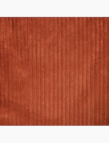 Pouf poltrona classico kingston con poggiapiedi quadrato amara in velluto a coste - icon