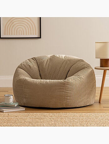 Pouf poltrona classico kingston in velluto a coste - icon