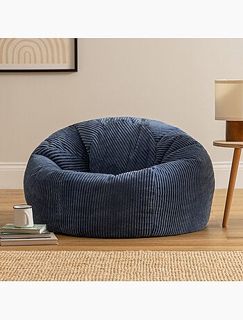 Pouf poltrona classico kingston in velluto a coste - icon