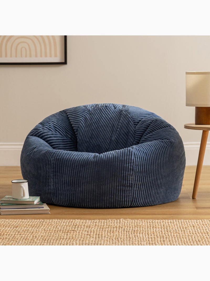 Pouf poltrona classico kingston in velluto a coste - icon Blu jeans - Kiabi