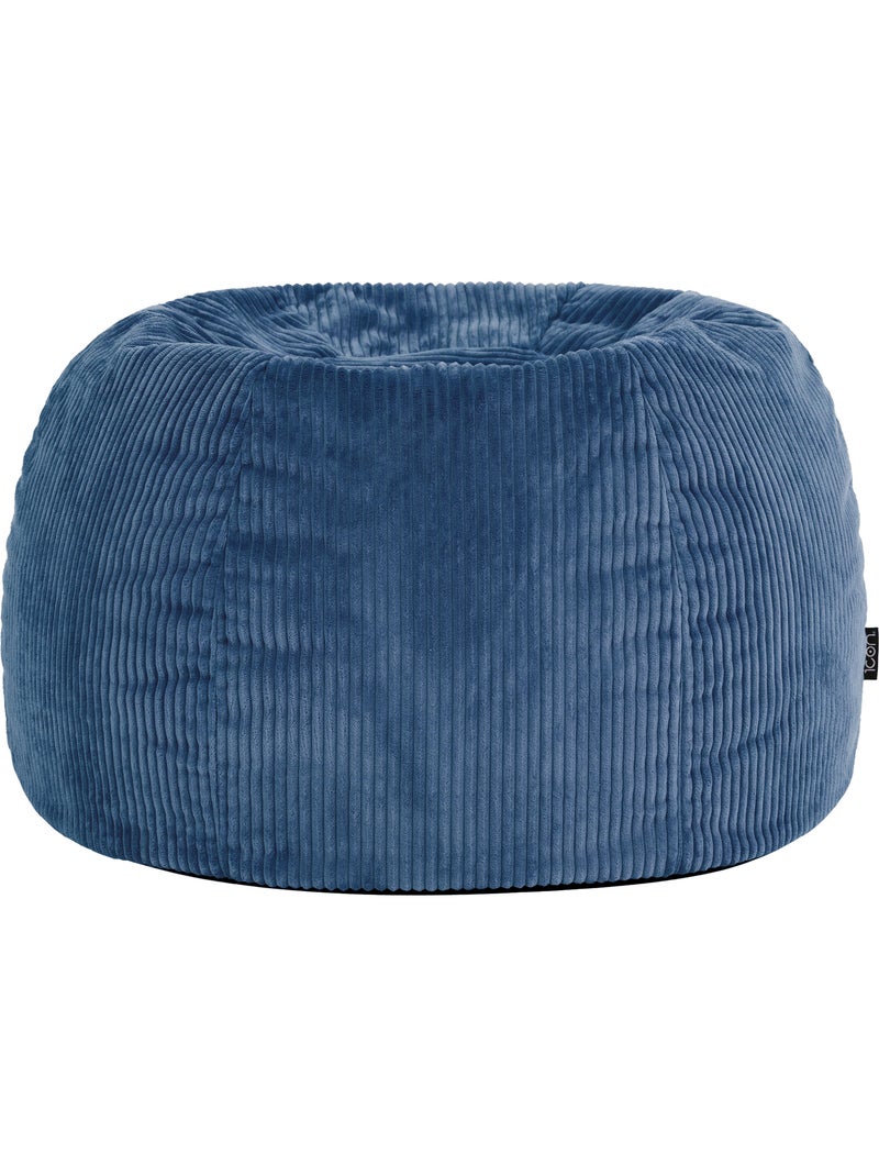 Pouf poltrona classico kingston in velluto a coste - icon Blu jeans - Kiabi