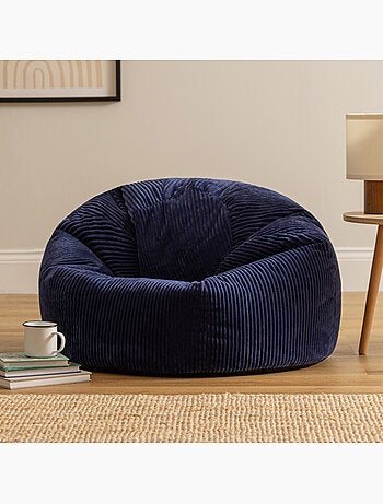 Pouf poltrona classico kingston in velluto a coste - icon