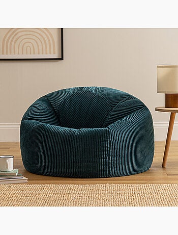 Pouf poltrona classico kingston in velluto a coste - icon