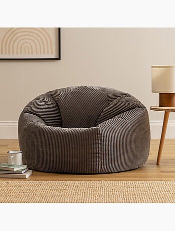 Pouf poltrona classico kingston in velluto a coste - icon