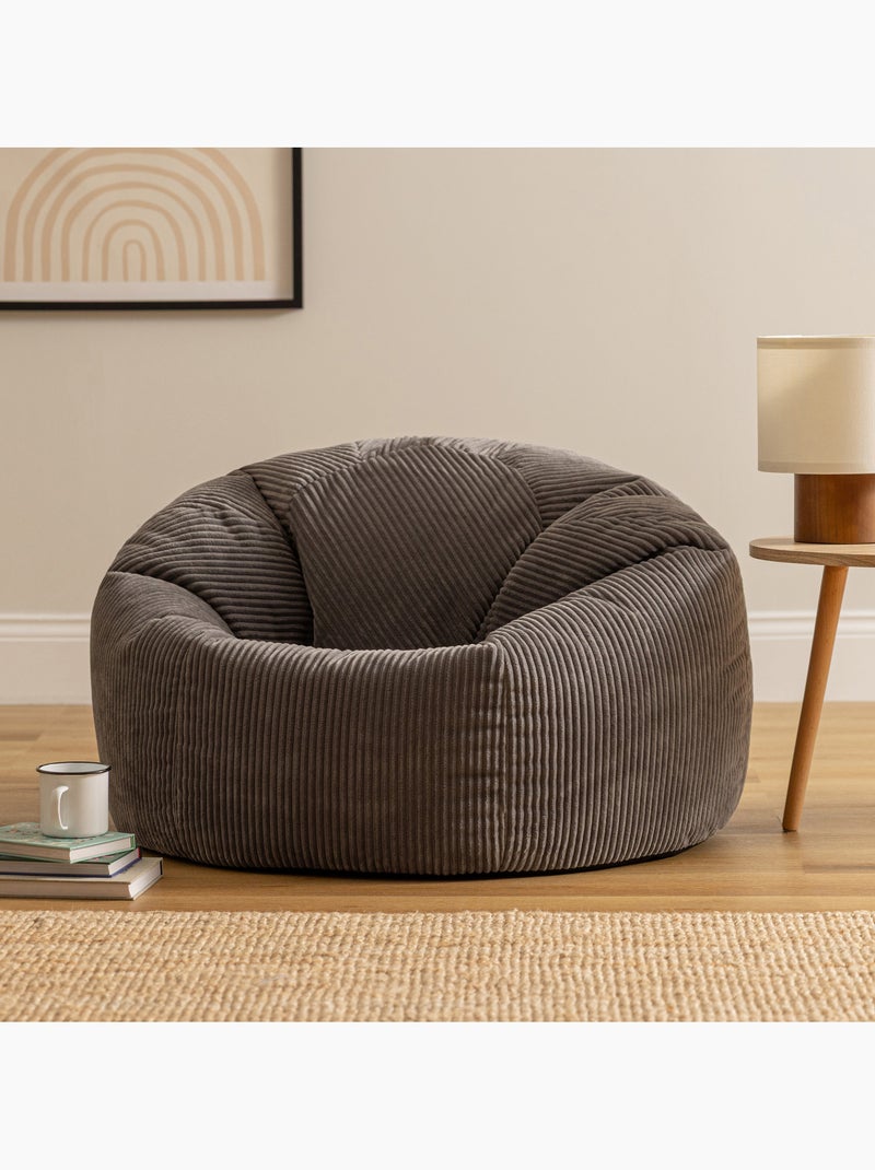 Pouf poltrona classico kingston in velluto a coste - icon Grigio antracite - Kiabi
