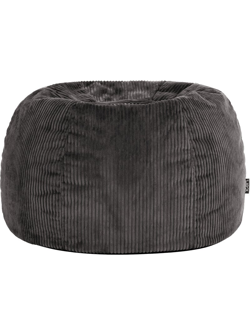 Pouf poltrona classico kingston in velluto a coste - icon Grigio antracite - Kiabi