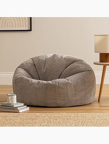 Pouf poltrona classico kingston in velluto a coste - icon