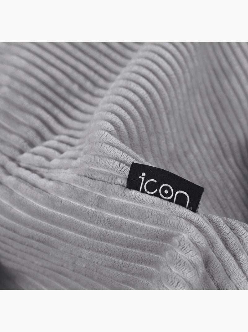 Pouf poltrona classico kingston in velluto a coste - icon Grigio chiaro - Kiabi