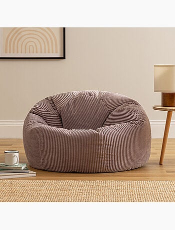 Pouf poltrona classico kingston in velluto a coste - icon