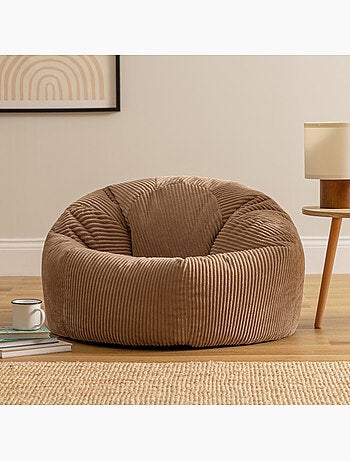 Pouf poltrona classico kingston in velluto a coste - icon