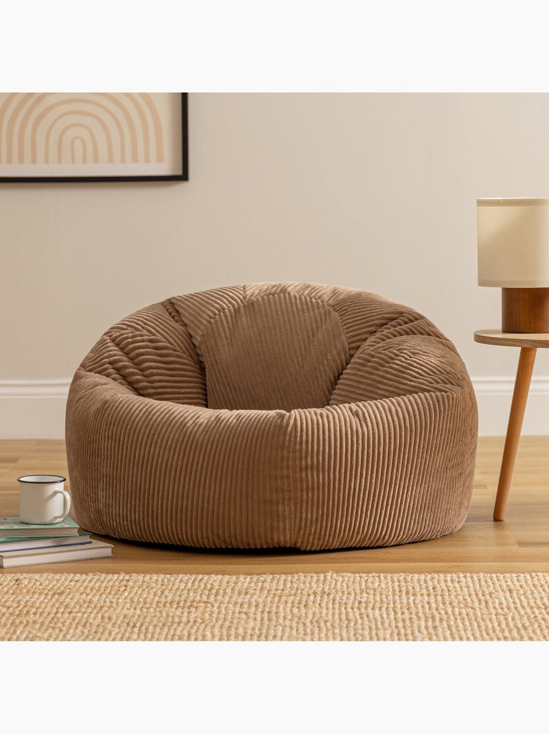 Pouf poltrona classico kingston in velluto a coste - icon Moka - Kiabi