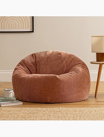 Pouf poltrona classico kingston in velluto a coste - icon