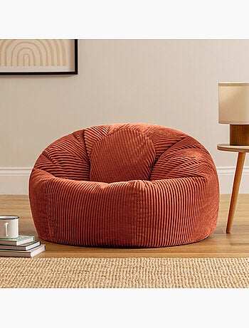 Pouf poltrona classico kingston in velluto a coste - icon