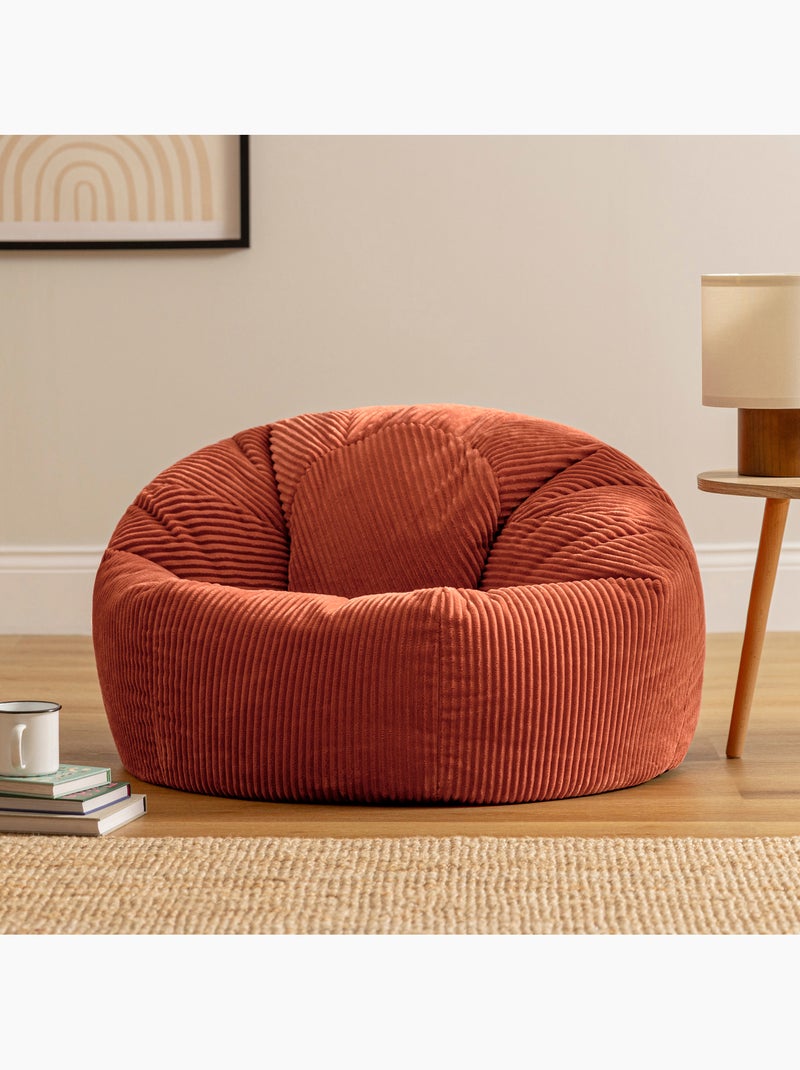 Pouf poltrona classico kingston in velluto a coste - icon Terracotta - Kiabi