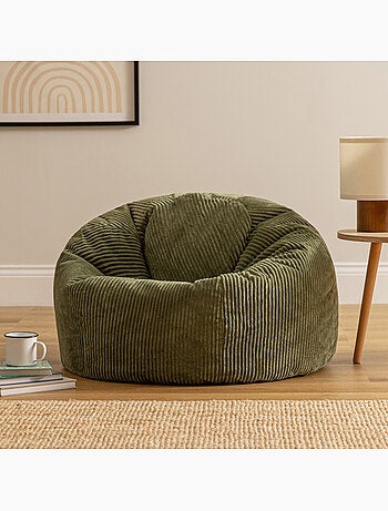 Pouf poltrona classico kingston in velluto a coste - icon