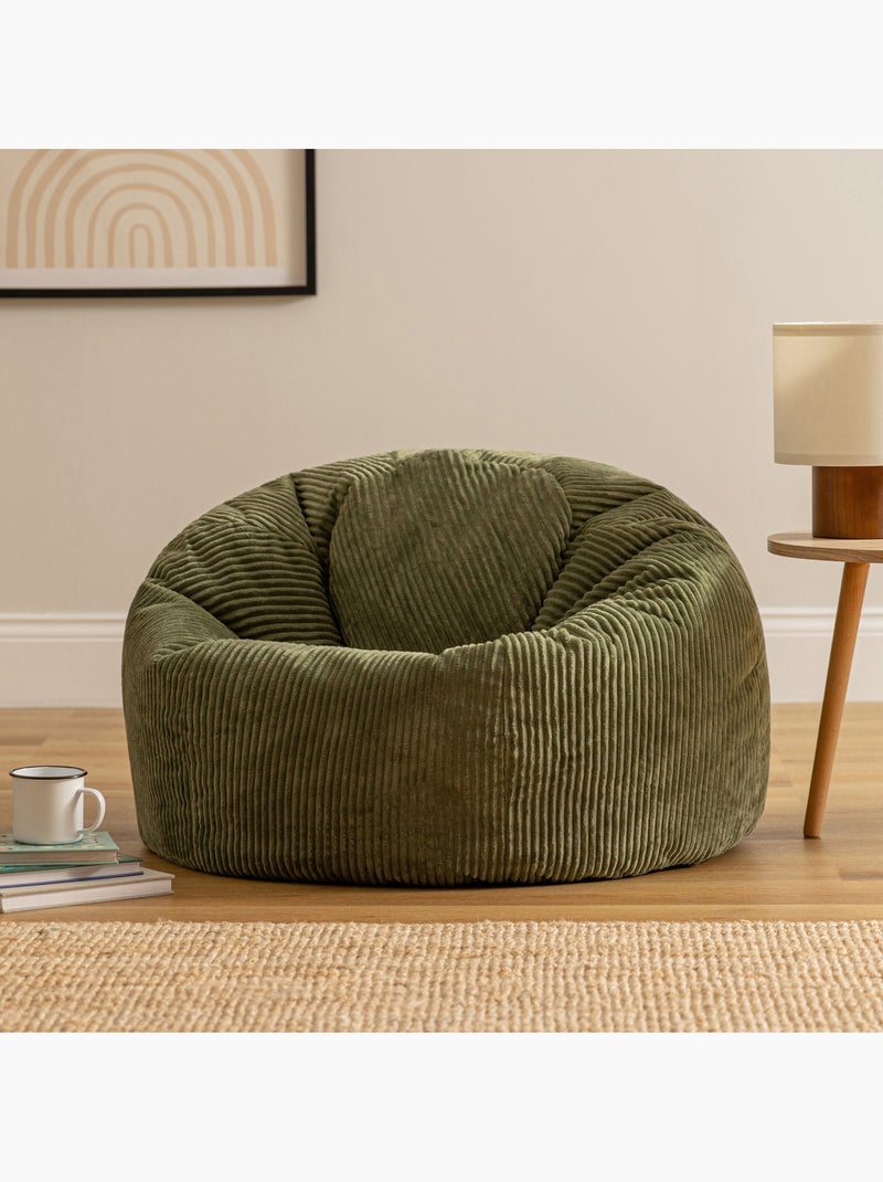 Pouf poltrona classico kingston in velluto a coste - icon Verde salvia - Kiabi