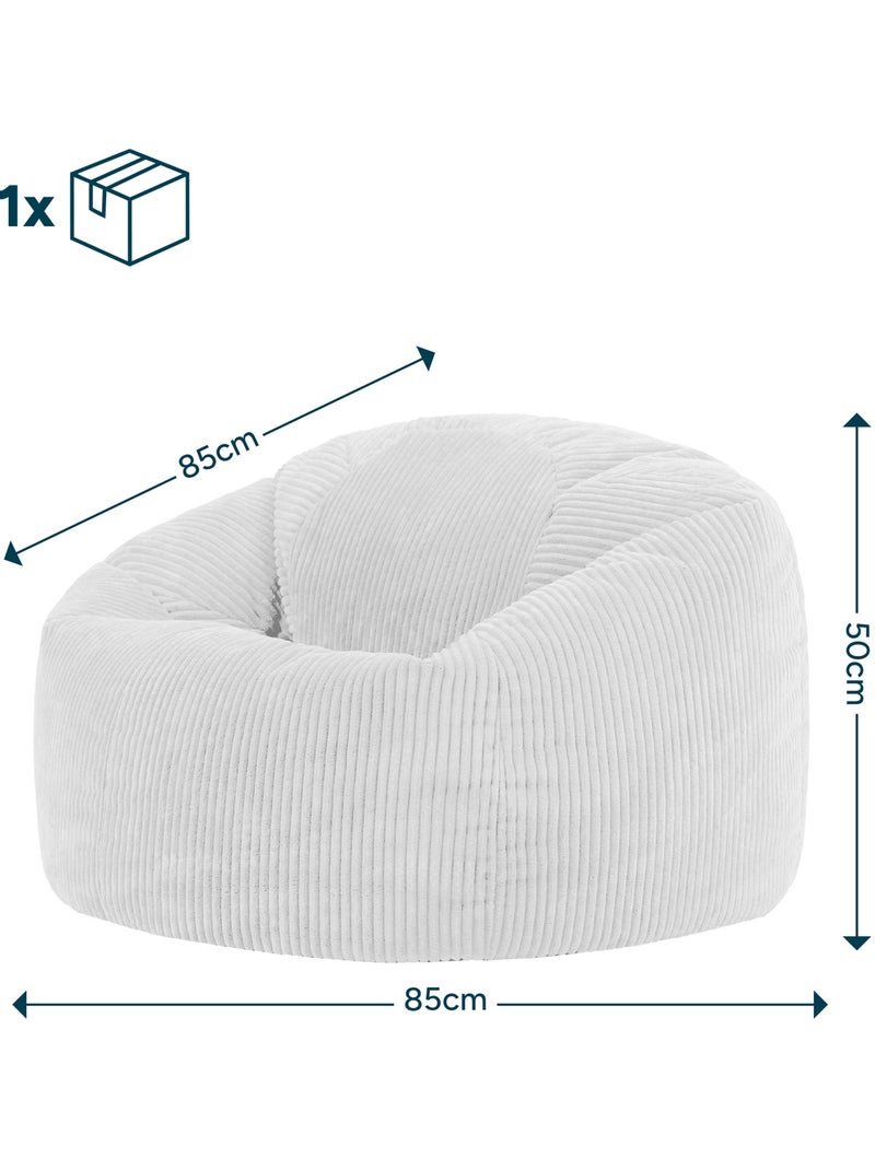 Pouf poltrona classico kingston in velluto a coste - icon Verde salvia - Kiabi