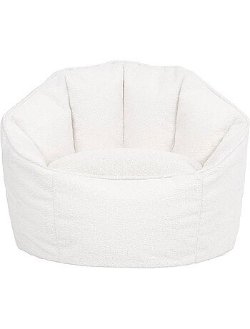 Pouf poltrona conchiglia sirena in tessuto bouclé - icon