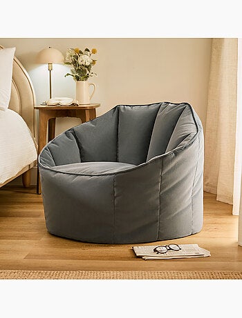 Pouf poltrona conchiglia sirena in velluto opaco - icon