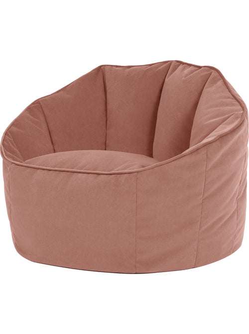 Pouf poltrona conchiglia sirena in velluto opaco - icon - Kiabi