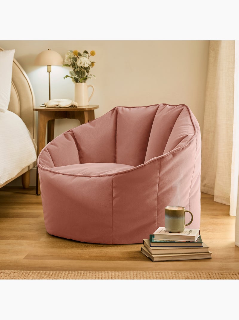 Pouf poltrona conchiglia sirena in velluto opaco - icon Rosa chiaro - Kiabi