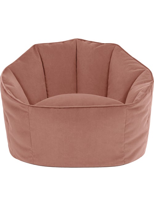 Pouf poltrona conchiglia sirena in velluto opaco - icon - Kiabi