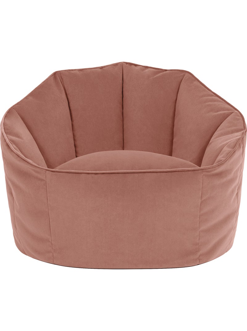 Pouf poltrona conchiglia sirena in velluto opaco - icon Rosa chiaro - Kiabi