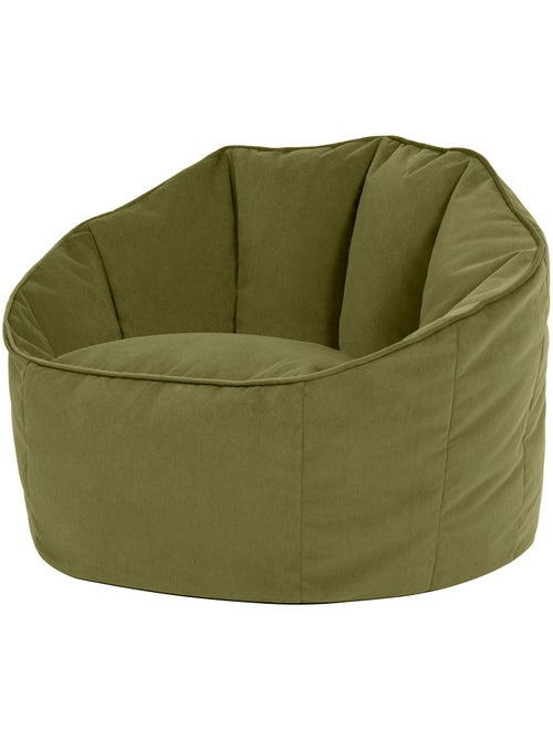 Pouf poltrona conchiglia sirena in velluto opaco - icon - Kiabi