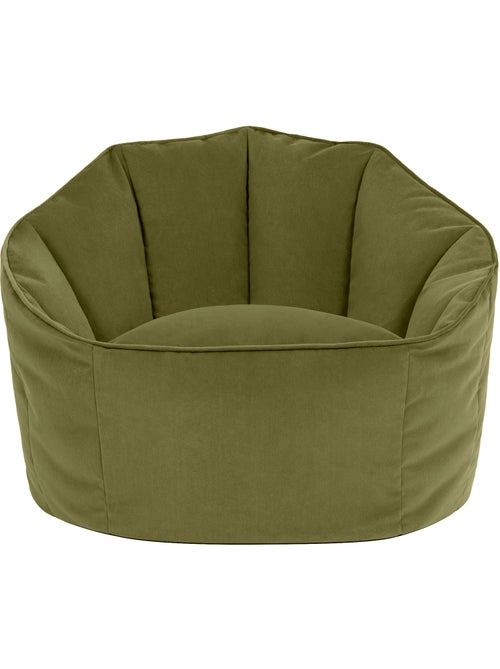 Pouf poltrona conchiglia sirena in velluto opaco - icon - Kiabi