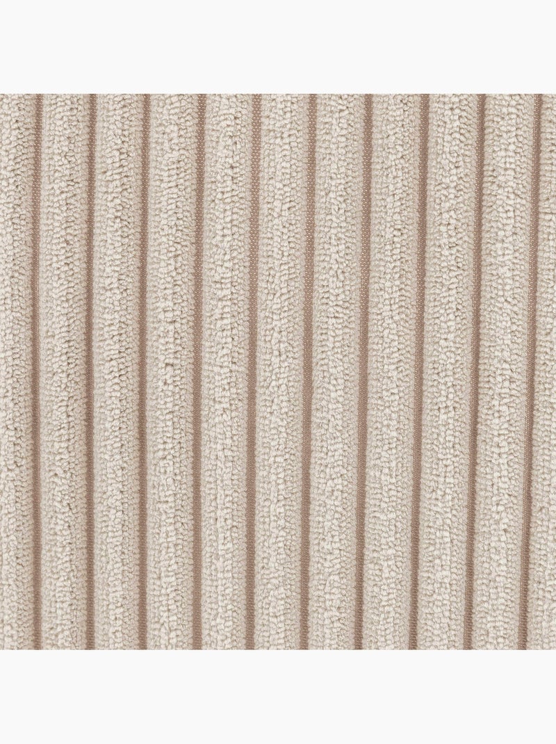 Pouf poltrona da salotto natalia con poggiapiedi quadrato amara in velluto a coste - icon Beige - Kiabi