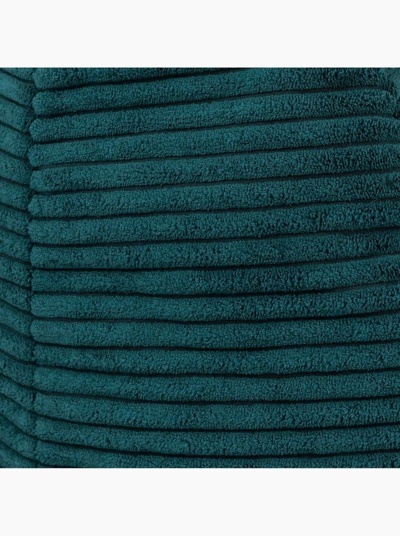 Pouf poltrona da salotto natalia con poggiapiedi quadrato amara in velluto a coste - icon Blu pavone - Kiabi