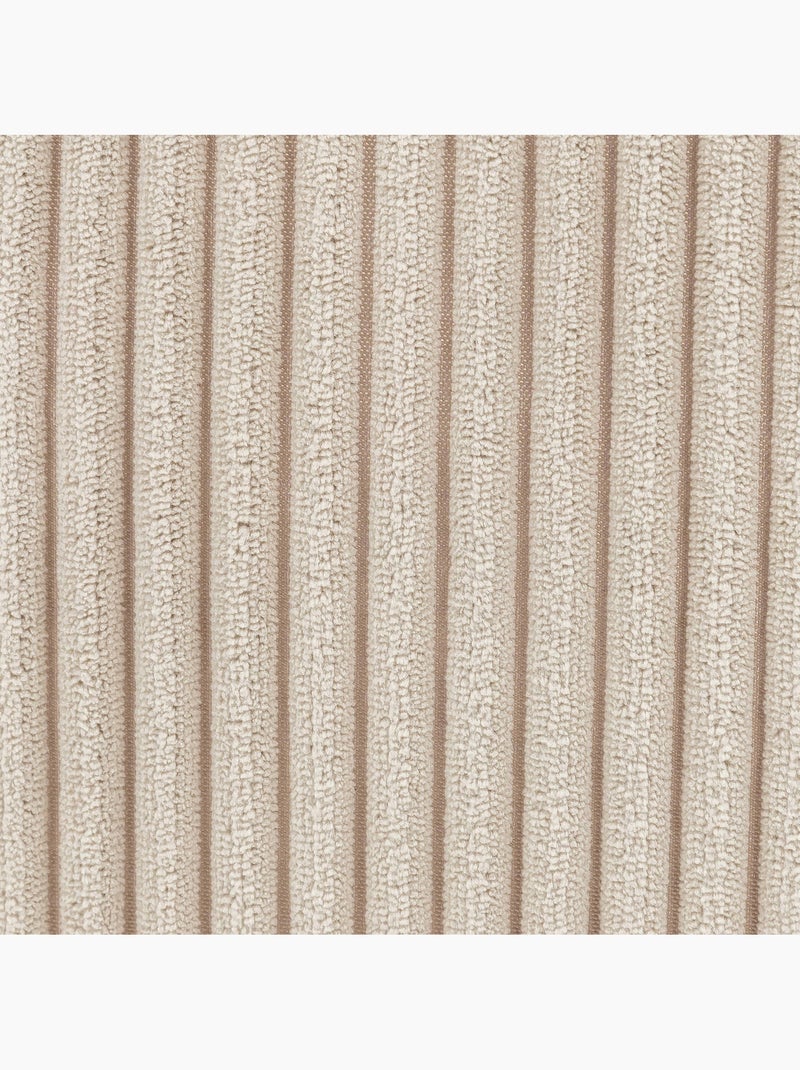 Pouf poltrona da salotto natalia con poggiapiedi rotondo milano in velluto a coste - icon Beige - Kiabi