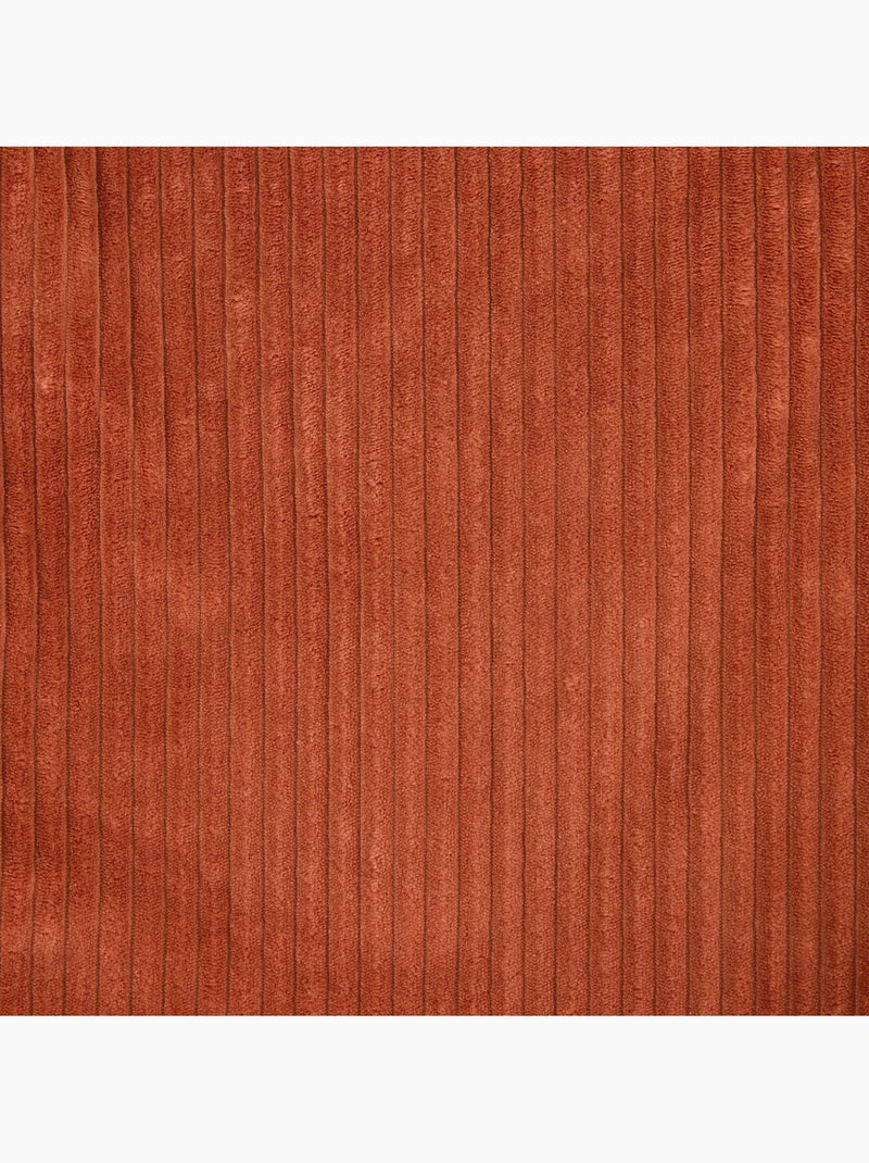 Pouf poltrona da salotto natalia con poggiapiedi rotondo milano in velluto a coste - icon Terracotta - Kiabi
