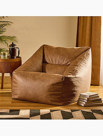 Pouf poltrona da salotto natalia in ecopelle vegana - icon