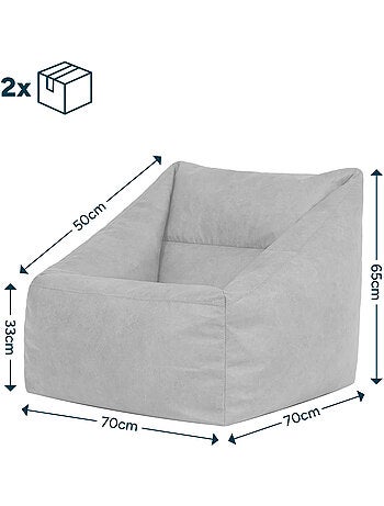 Pouf poltrona da salotto natalia in ecopelle vegana - icon