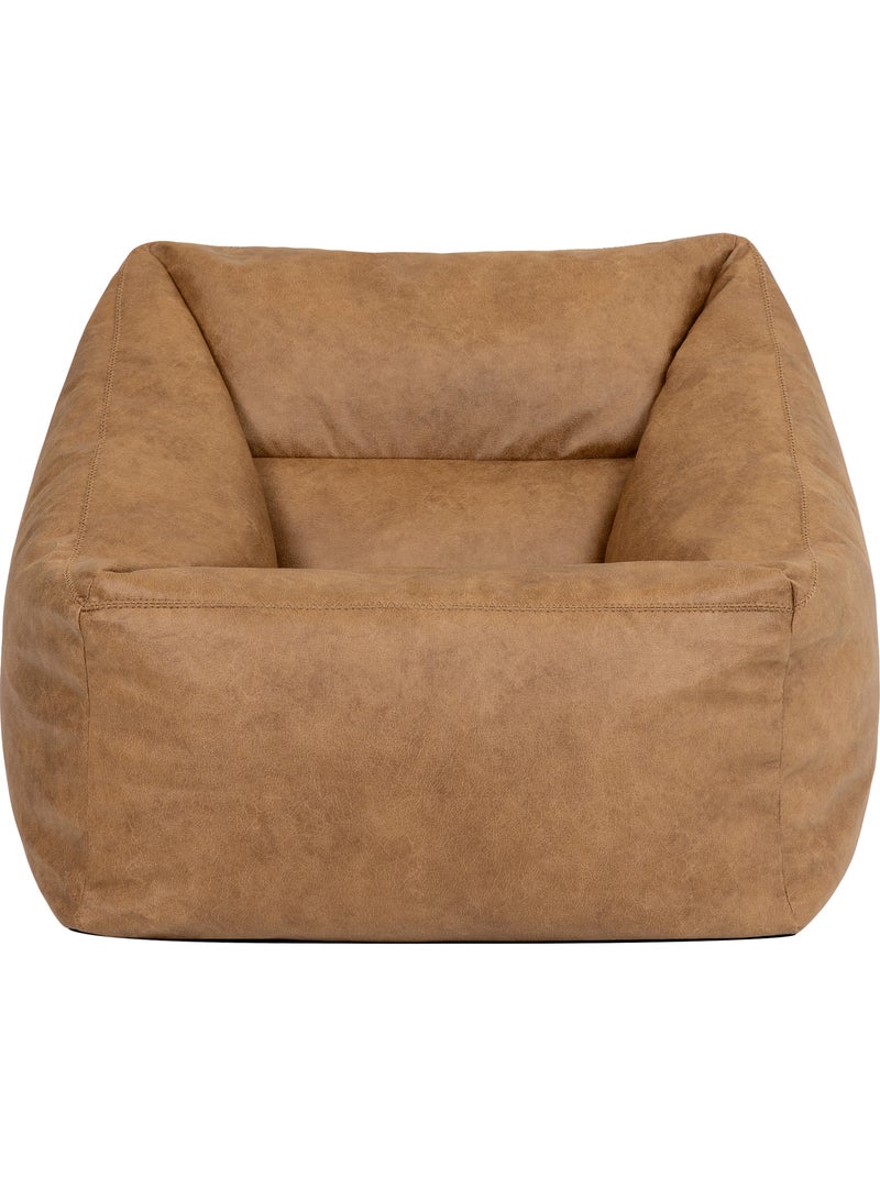 Pouf poltrona da salotto natalia in ecopelle vegana - icon Marrone chiaro - Kiabi