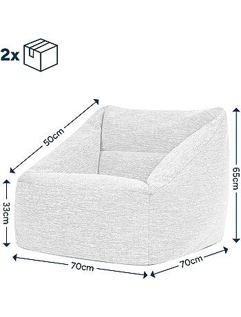 Pouf poltrona da salotto natalia in tessuto intrecciato - icon
