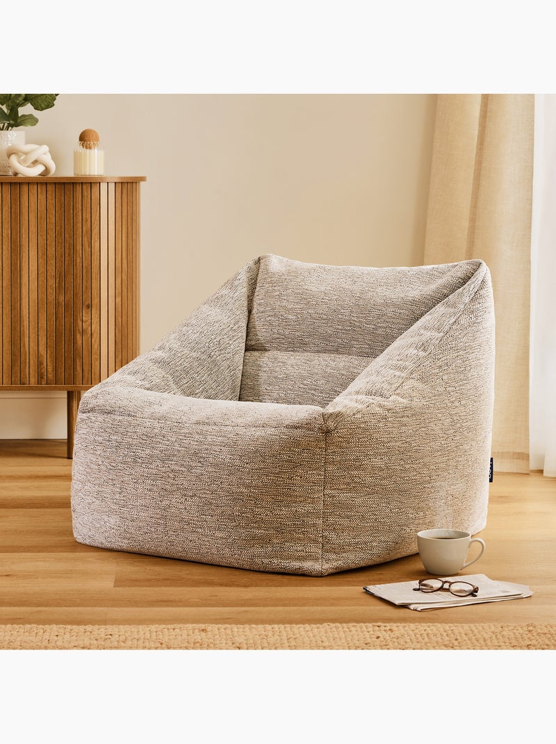 Pouf poltrona da salotto natalia in tessuto intrecciato - icon Beige mélange - Kiabi
