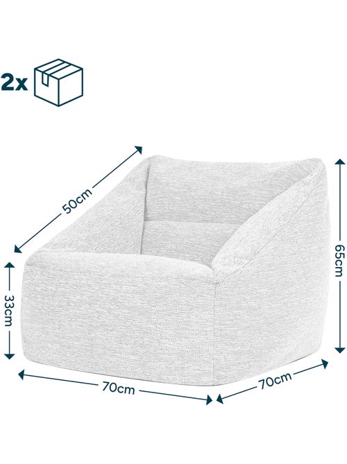 Pouf poltrona da salotto natalia in tessuto intrecciato - icon - Kiabi