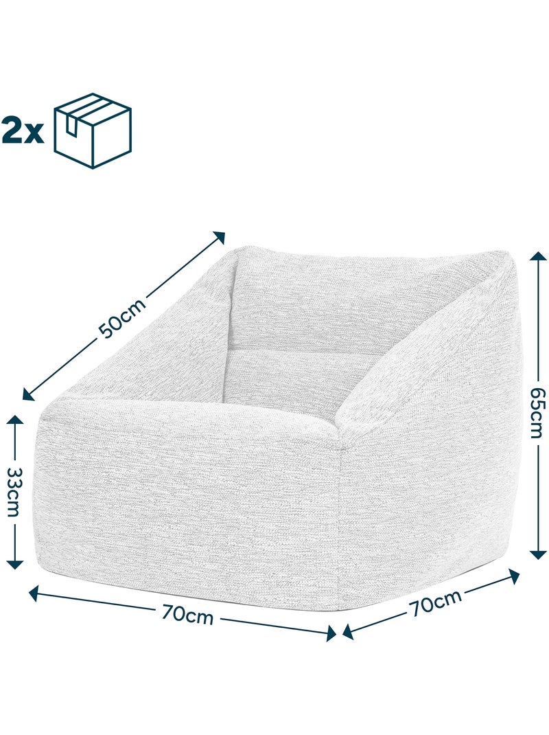 Pouf poltrona da salotto natalia in tessuto intrecciato - icon Beige mélange - Kiabi