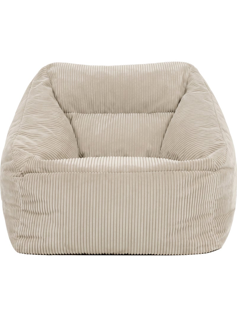Pouf poltrona da salotto natalia in velluto a coste - icon Beige - Kiabi