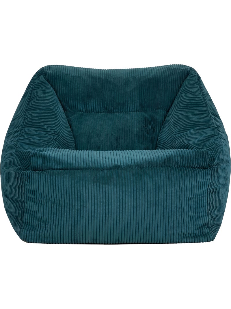 Pouf poltrona da salotto natalia in velluto a coste - icon Blu pavone - Kiabi