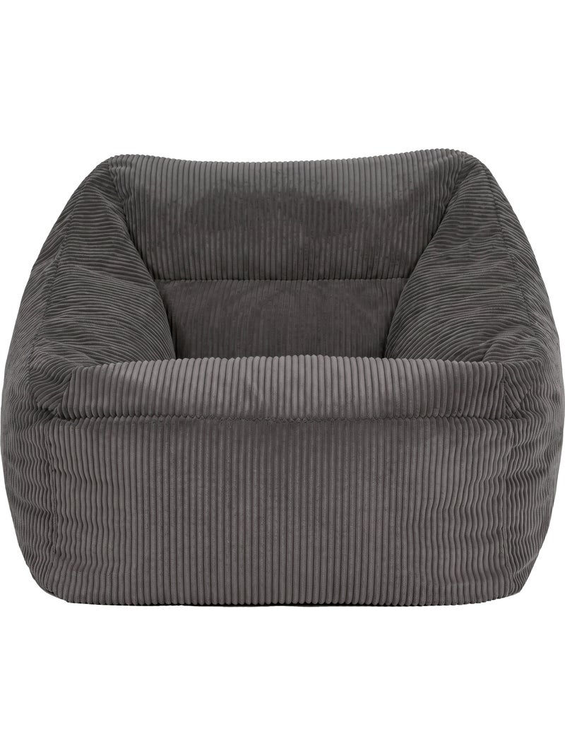 Pouf poltrona da salotto natalia in velluto a coste - icon Grigio antracite - Kiabi