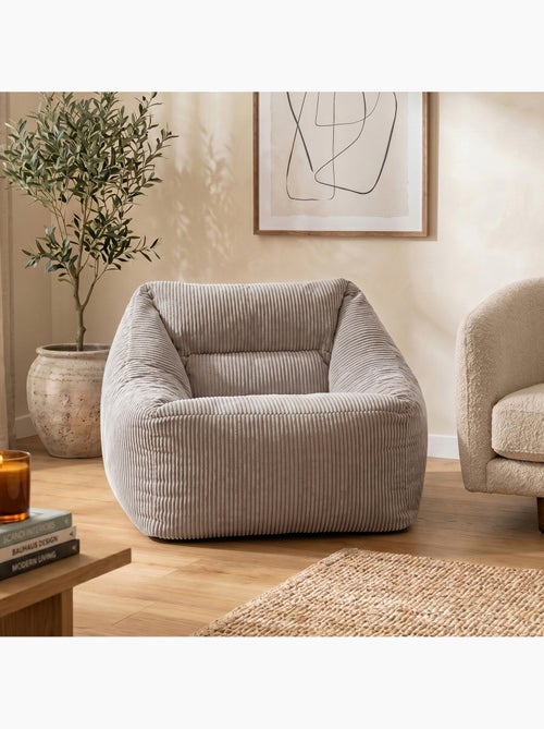 Pouf poltrona da salotto natalia in velluto a coste - icon - Kiabi