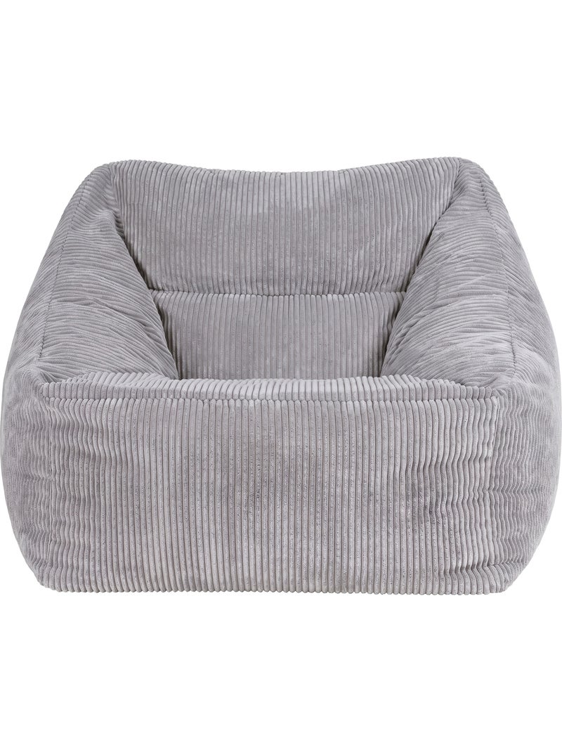 Pouf poltrona da salotto natalia in velluto a coste - icon Grigio chiaro - Kiabi