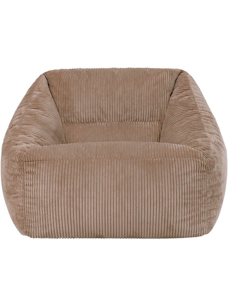 Pouf poltrona da salotto natalia in velluto a coste - icon Moka - Kiabi
