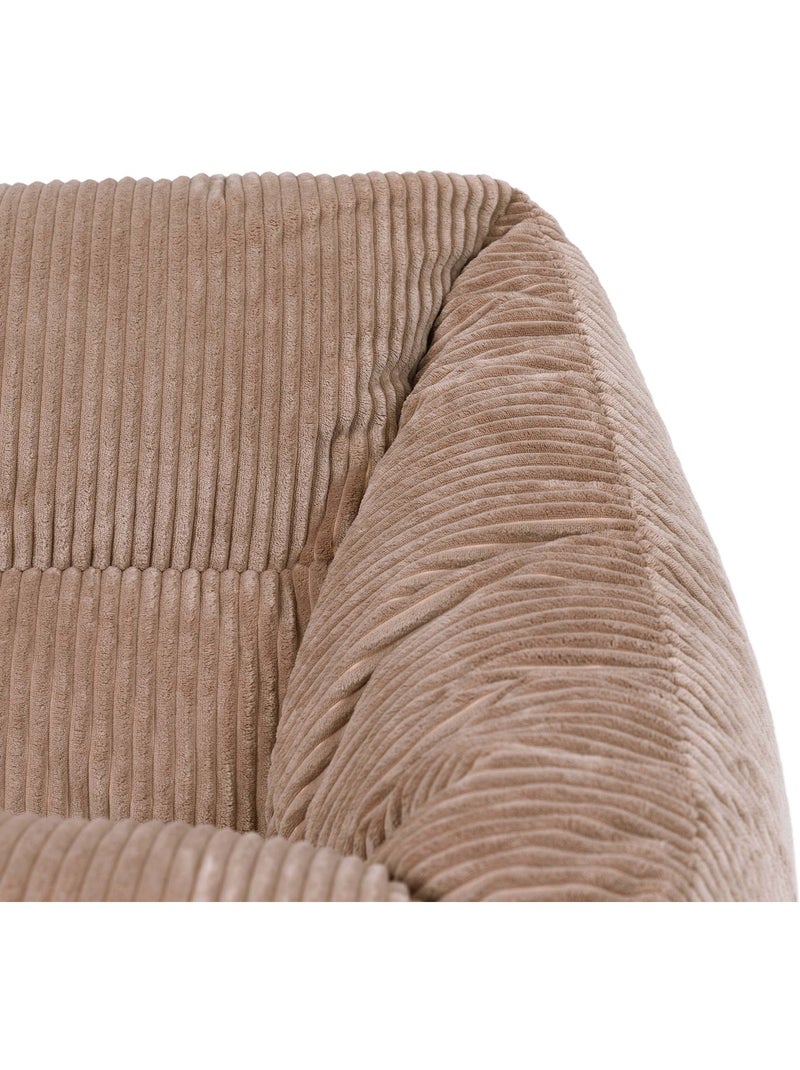 Pouf poltrona da salotto natalia in velluto a coste - icon Moka - Kiabi
