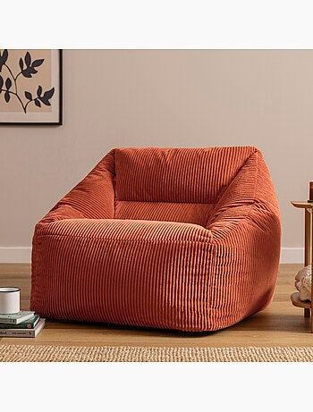 Pouf poltrona da salotto natalia in velluto a coste - icon
