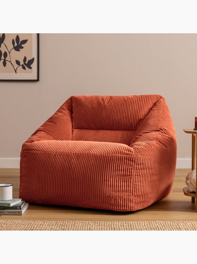 Pouf poltrona da salotto natalia in velluto a coste - icon Terracotta - Kiabi