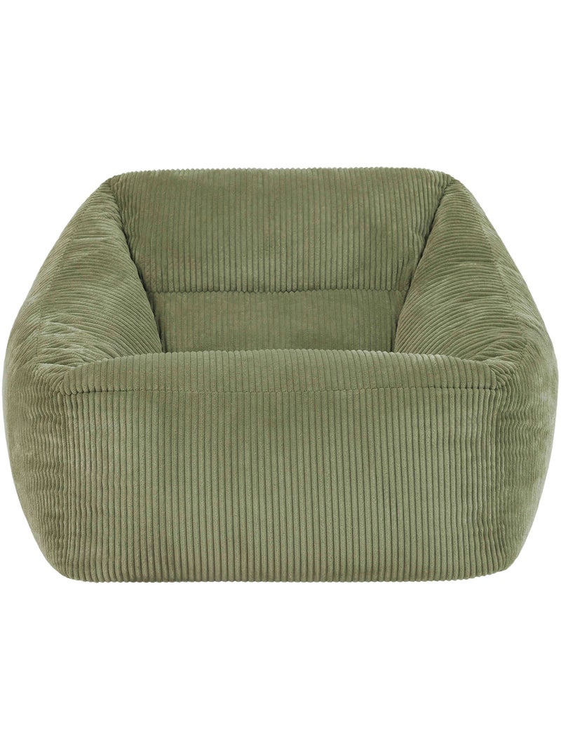 Pouf poltrona da salotto natalia in velluto a coste - icon Verde salvia - Kiabi